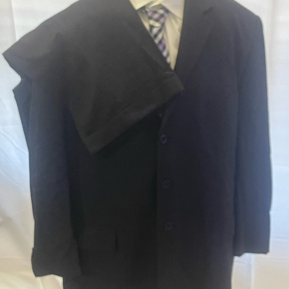 Men's Black Suit Jacket and Pants